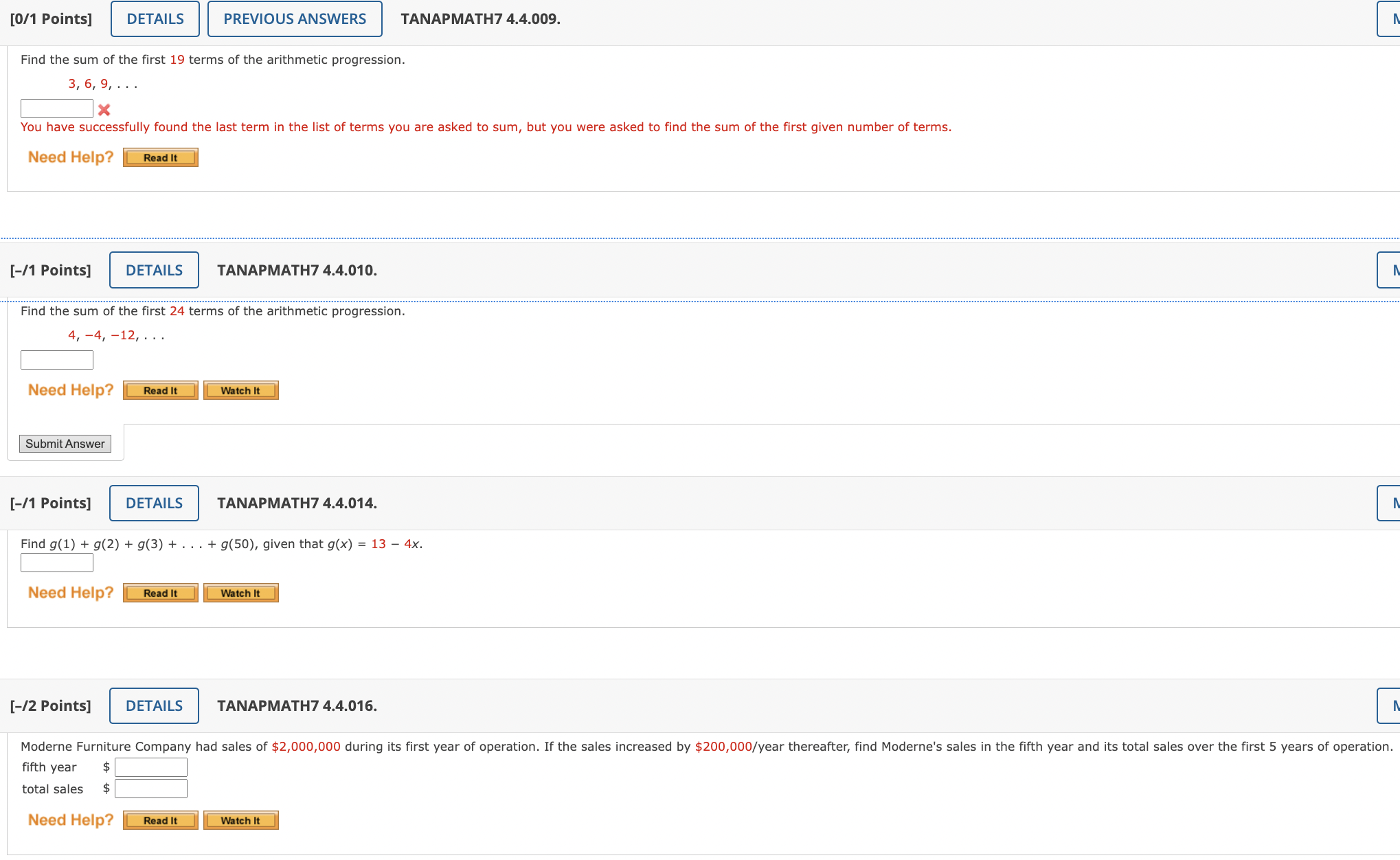 [0/1 Points] DETAILS PREVIOUS ANSWERS TANAPMATH7