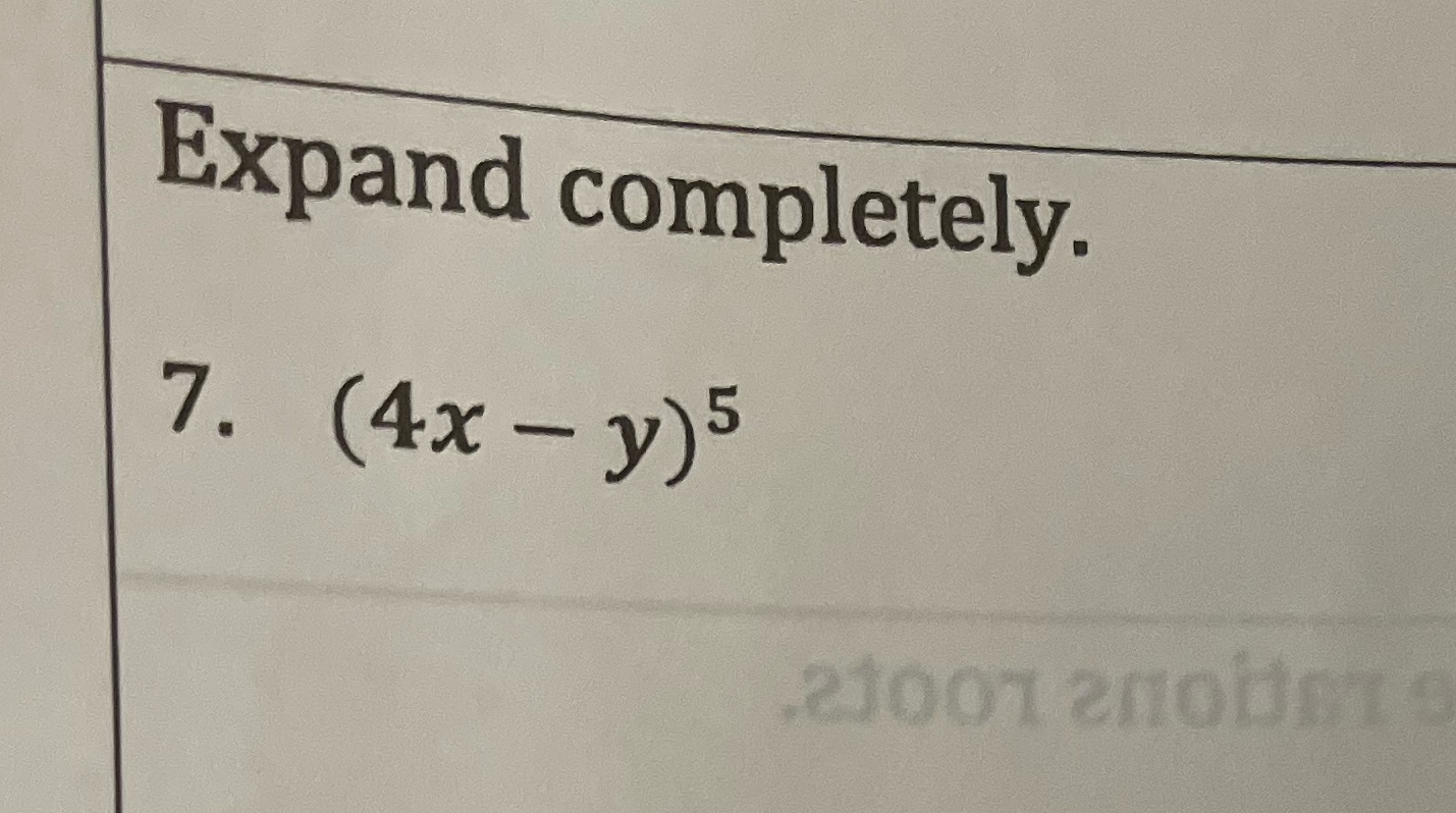 Algebra 2 question 7. \f