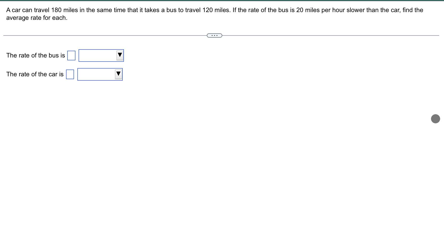 A car can travel 180 miles in the same time that