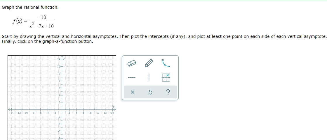 question 13 \f\fGraph the rational function. x):