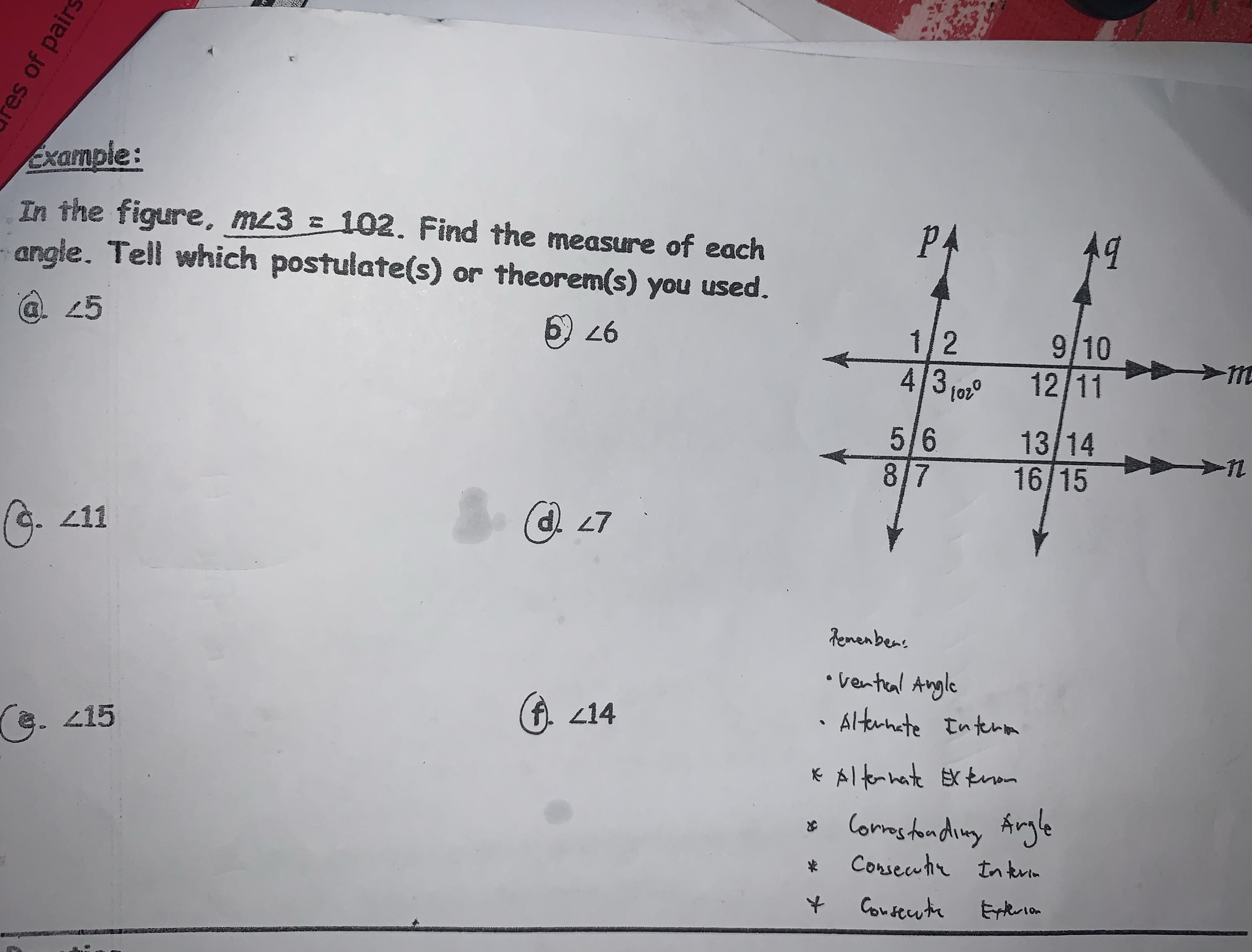 Please answer letter a-f thank you es of pairs