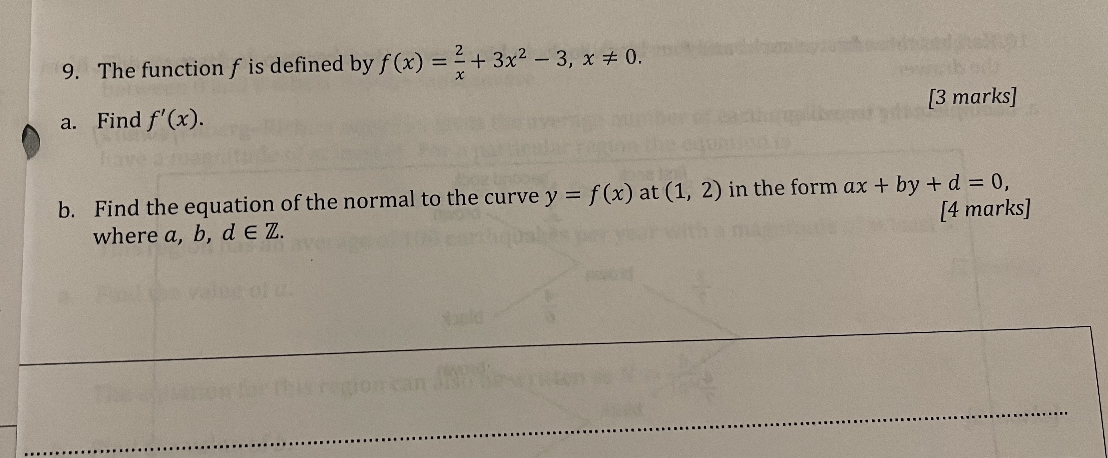answer the questions and show work 1. The front