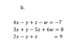 Solve the following systems of equations using