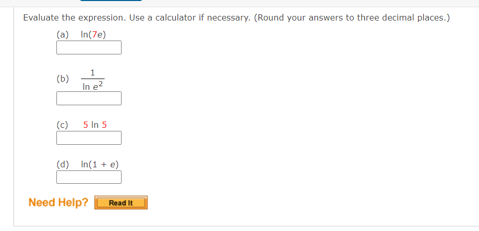 Evaluate the expression. Use a calculator if