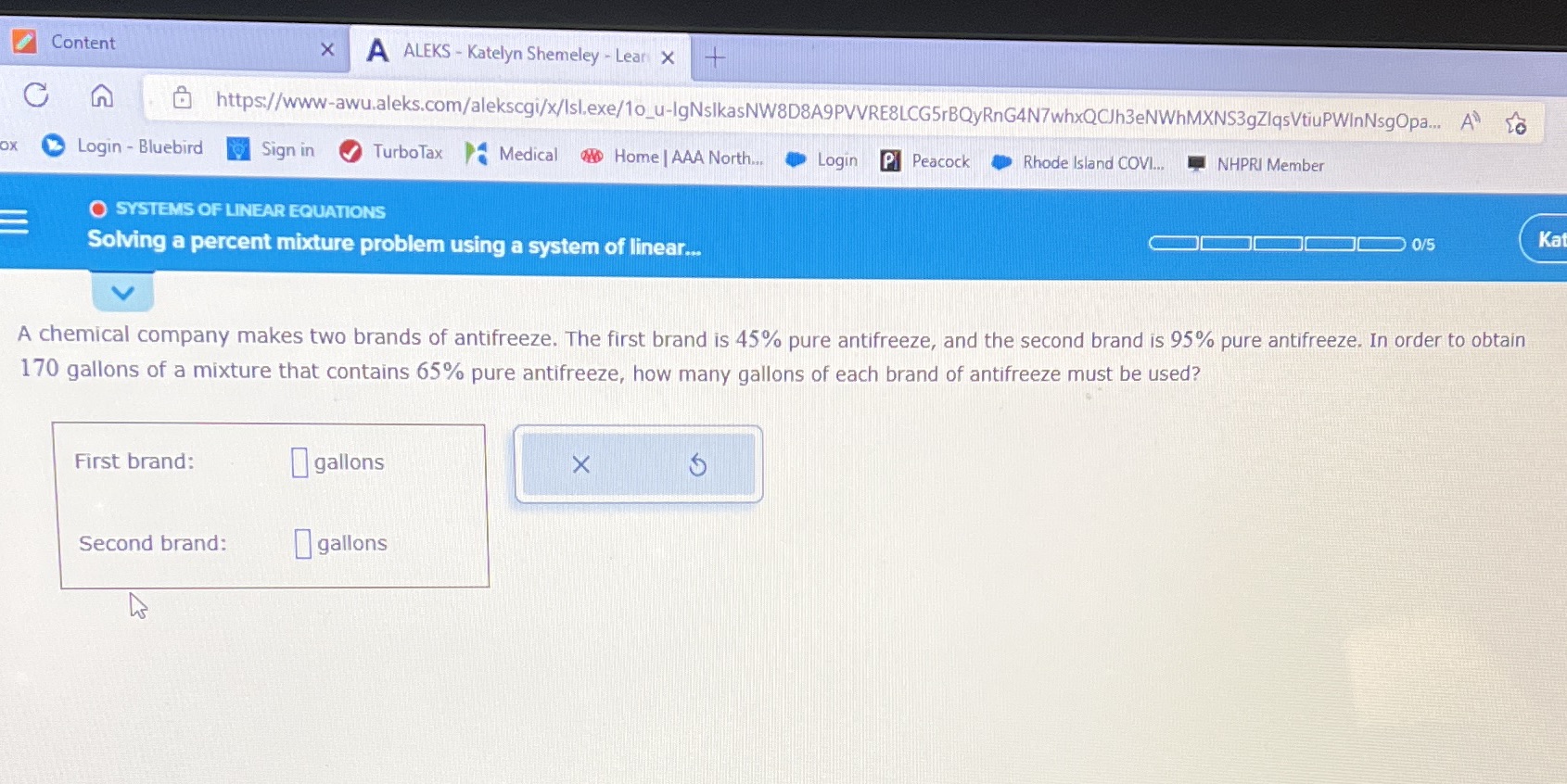 Content X A ALEKS - Katelyn Shemeley - Lear X + C