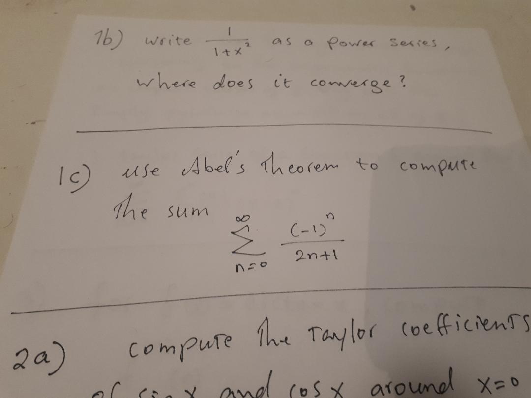 16 ) write as a power series where does it