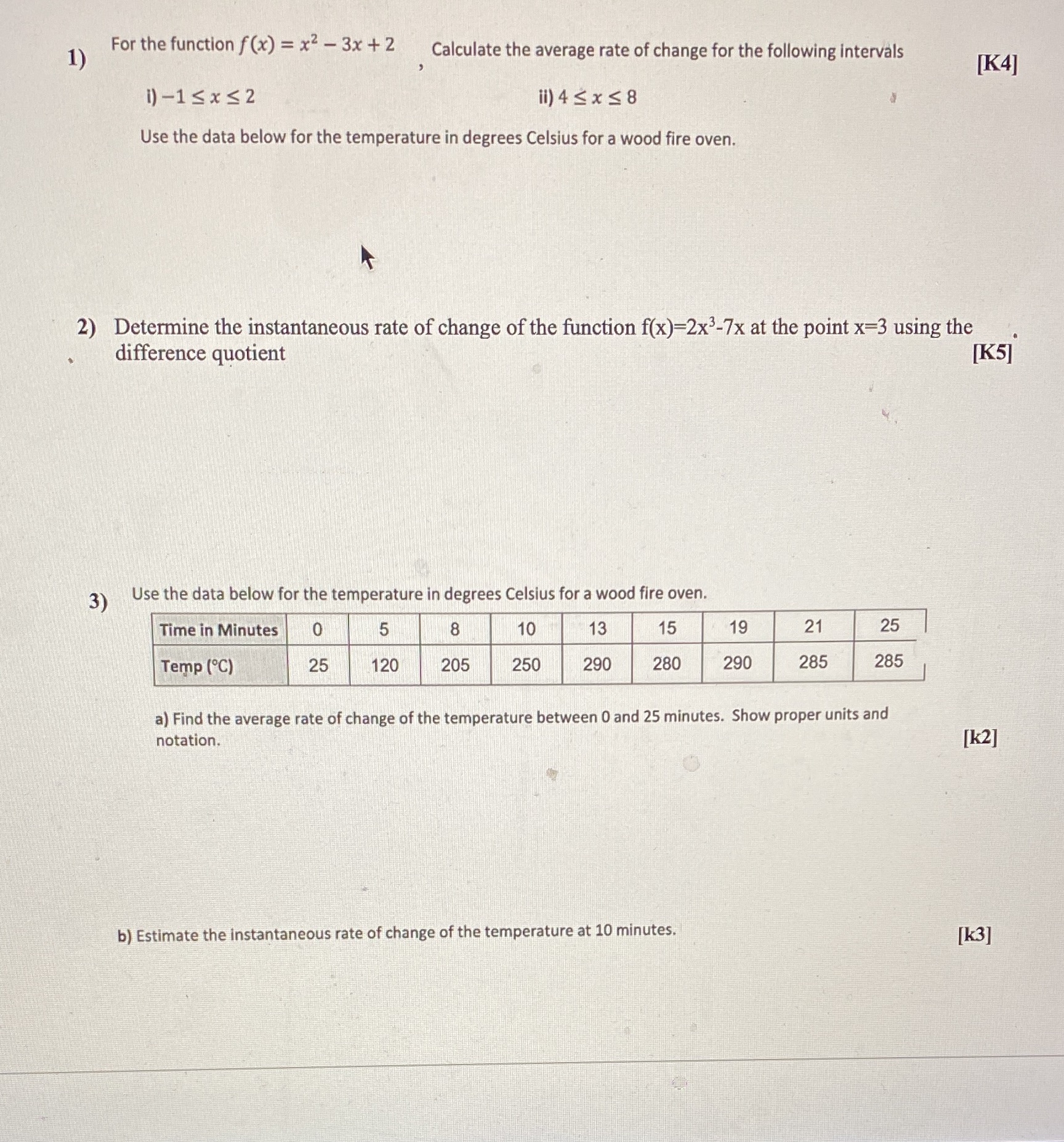 rates of change grade 12 maththank you 1) For the