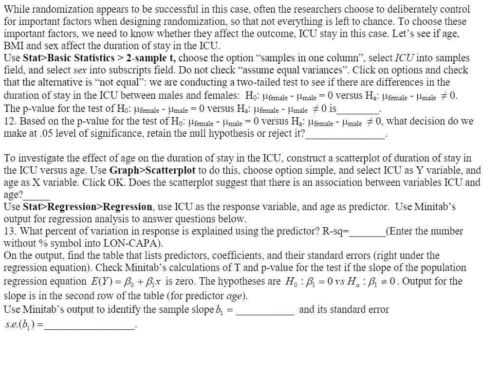 While randomization appears to be successful in