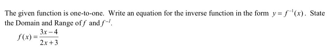 Question is below in photo: The given function is