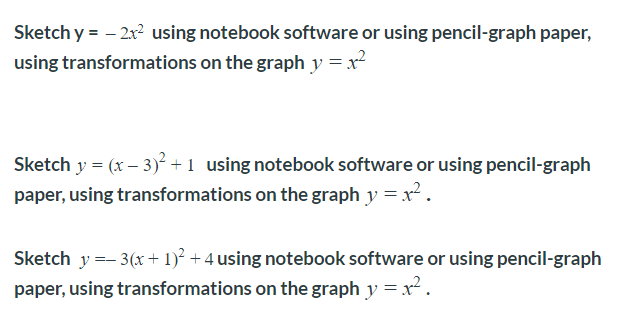 Sketch y = 2x3 using notebook software or using