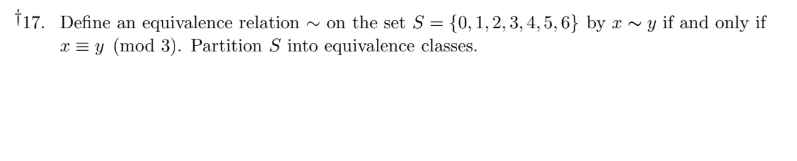 set 2 q 17 117. Define an equivalence relation ~