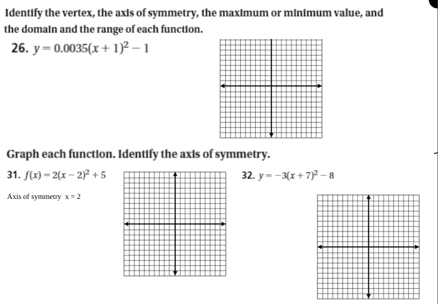 For the graphs just plot the points please. Also