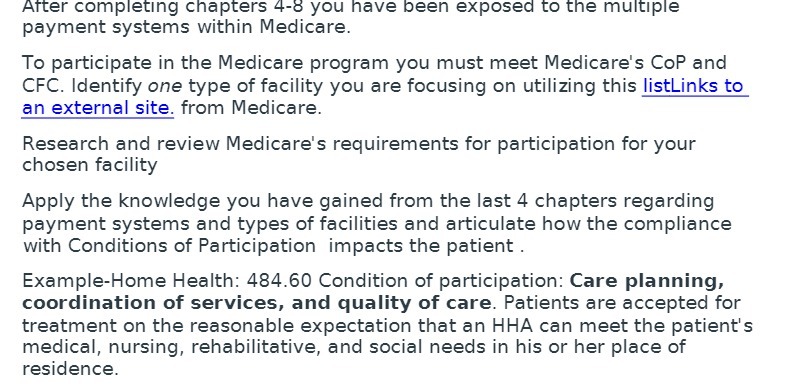 After completing chapters 4-8 you have been