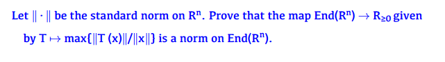 Let || . || be the standard norm on R". Prove