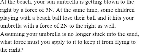 At the beach, your sun umbrella is getting blown