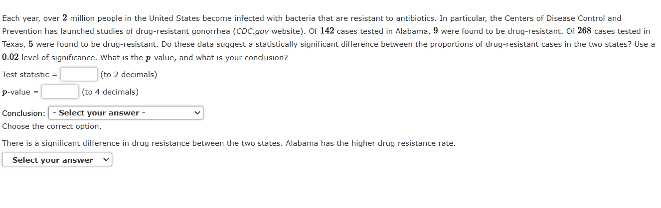 Each year, over 2 million people in the United