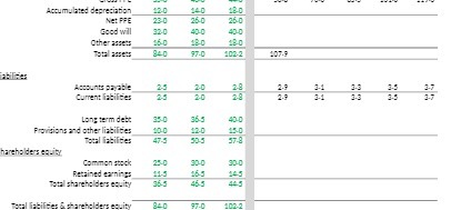 Accumulated depreciation Net FFE 23 0 25-0 Good