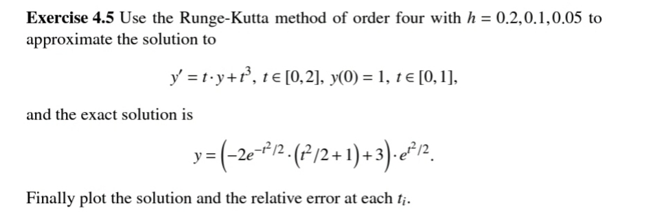 Numerical analysis Exercise 4.5 Use the RougeKuhn