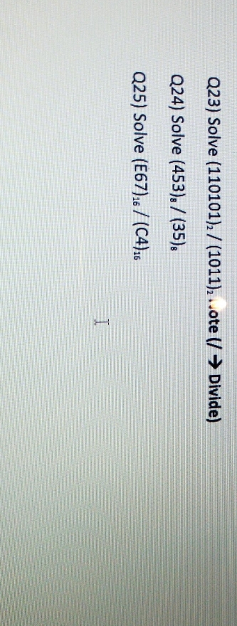 help me sir MIT100A Q23) Solve (110101)2 /