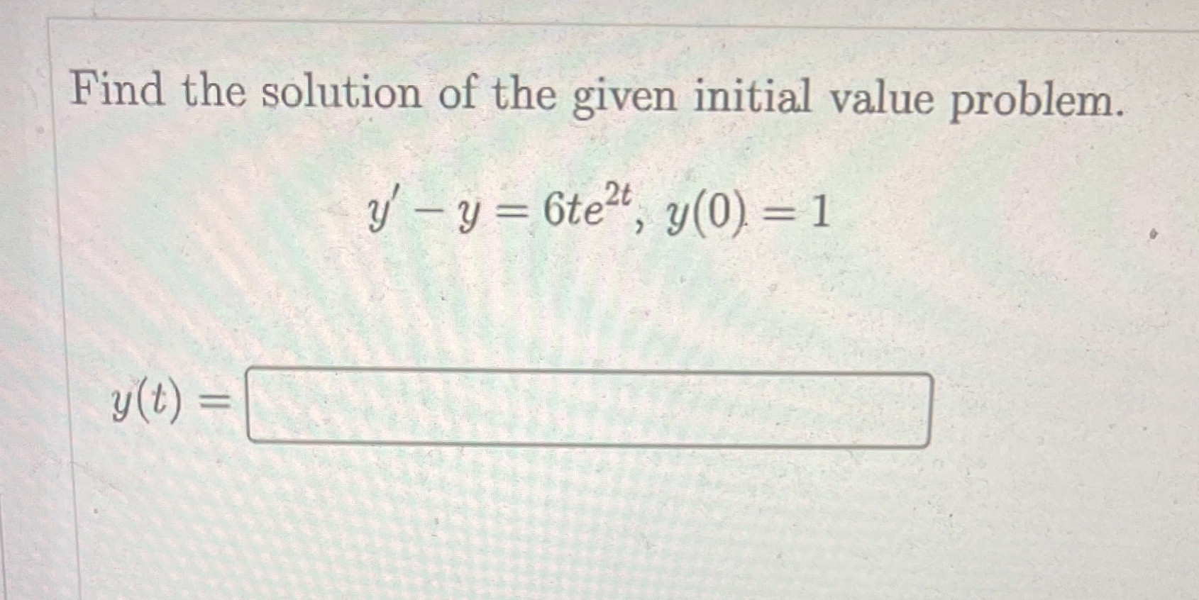 Please be clear Find the solution of the given