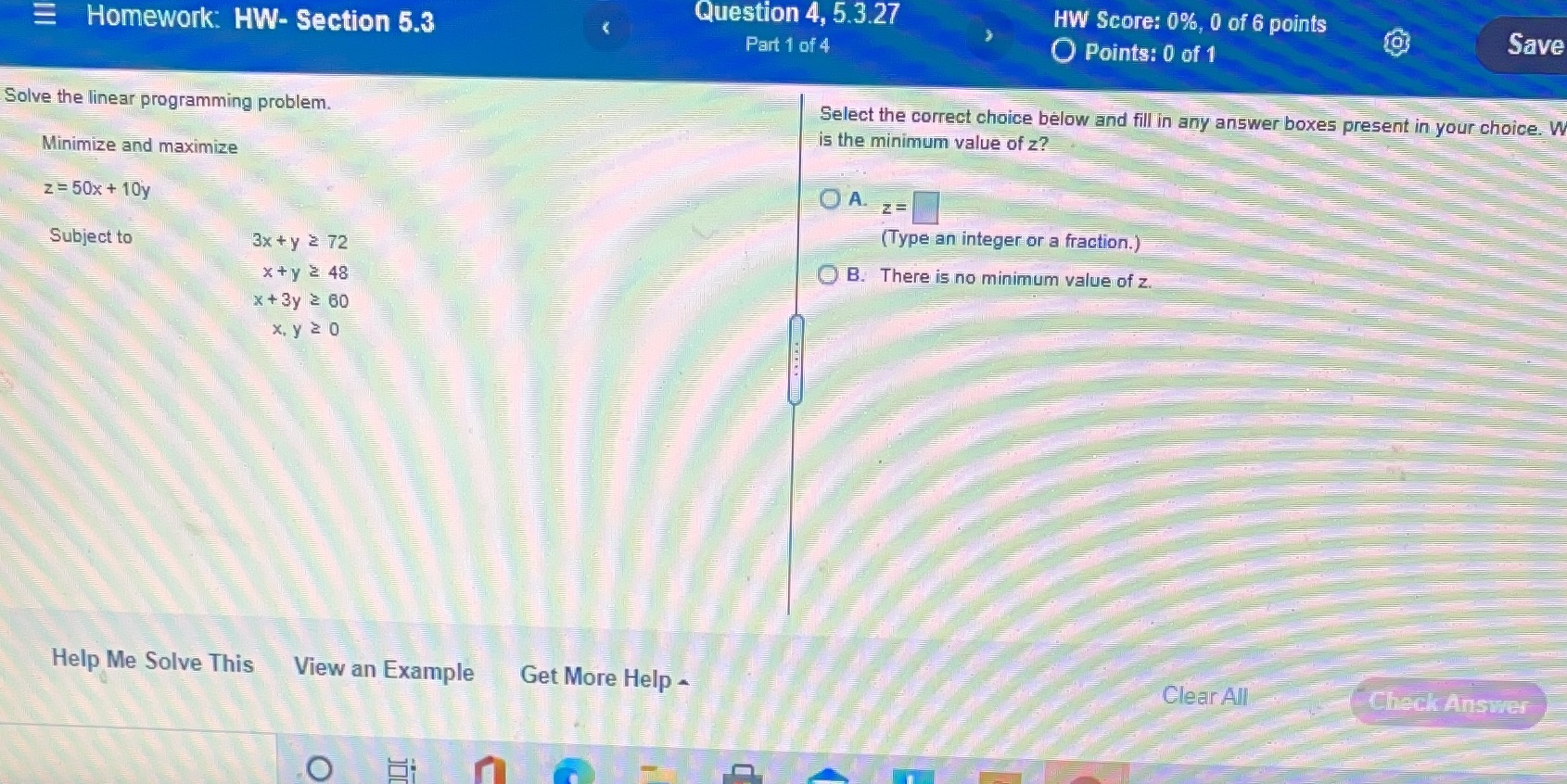 Homework: HW- Section 5.3 Question 4, 5.3.27 HW