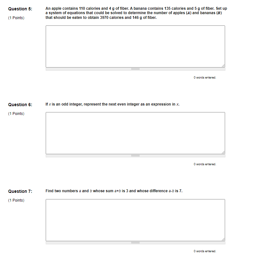 Consider the following system of linear