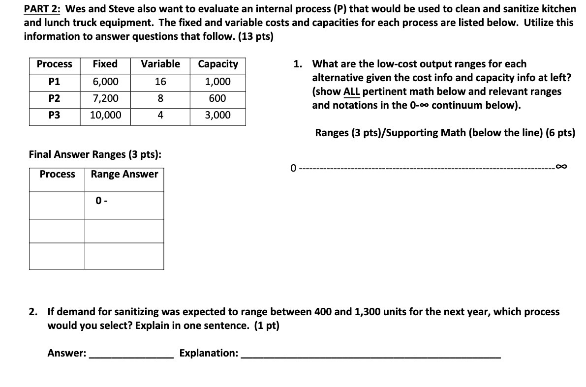 PART 2: Wes and Steve also want to evaluate an