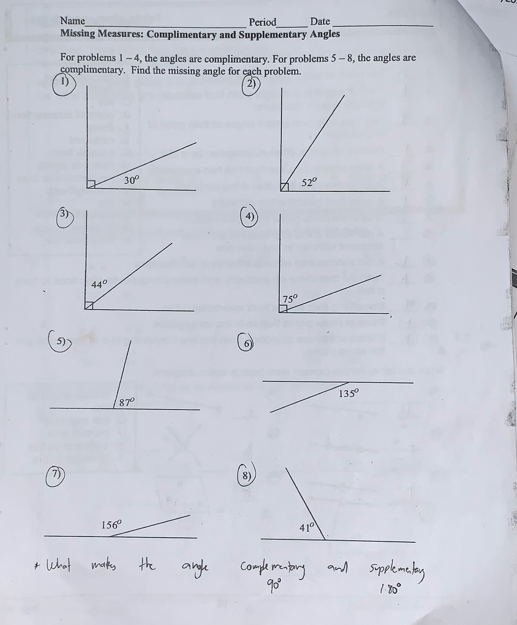 Please solve no. 1-8 thank you! Name Period Date