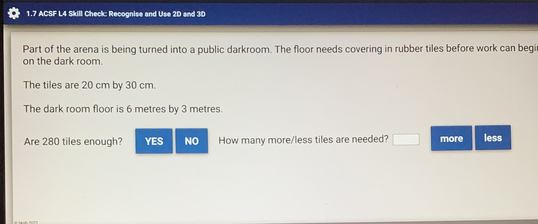 1.7 ACSF L4 Skill Check: Recognise and Use 20 and