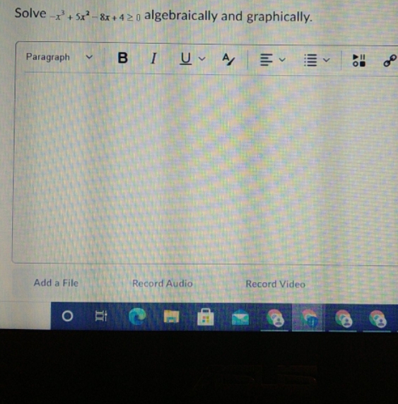 Please answer step by step t Solve -x3 + 5x3 - 8x