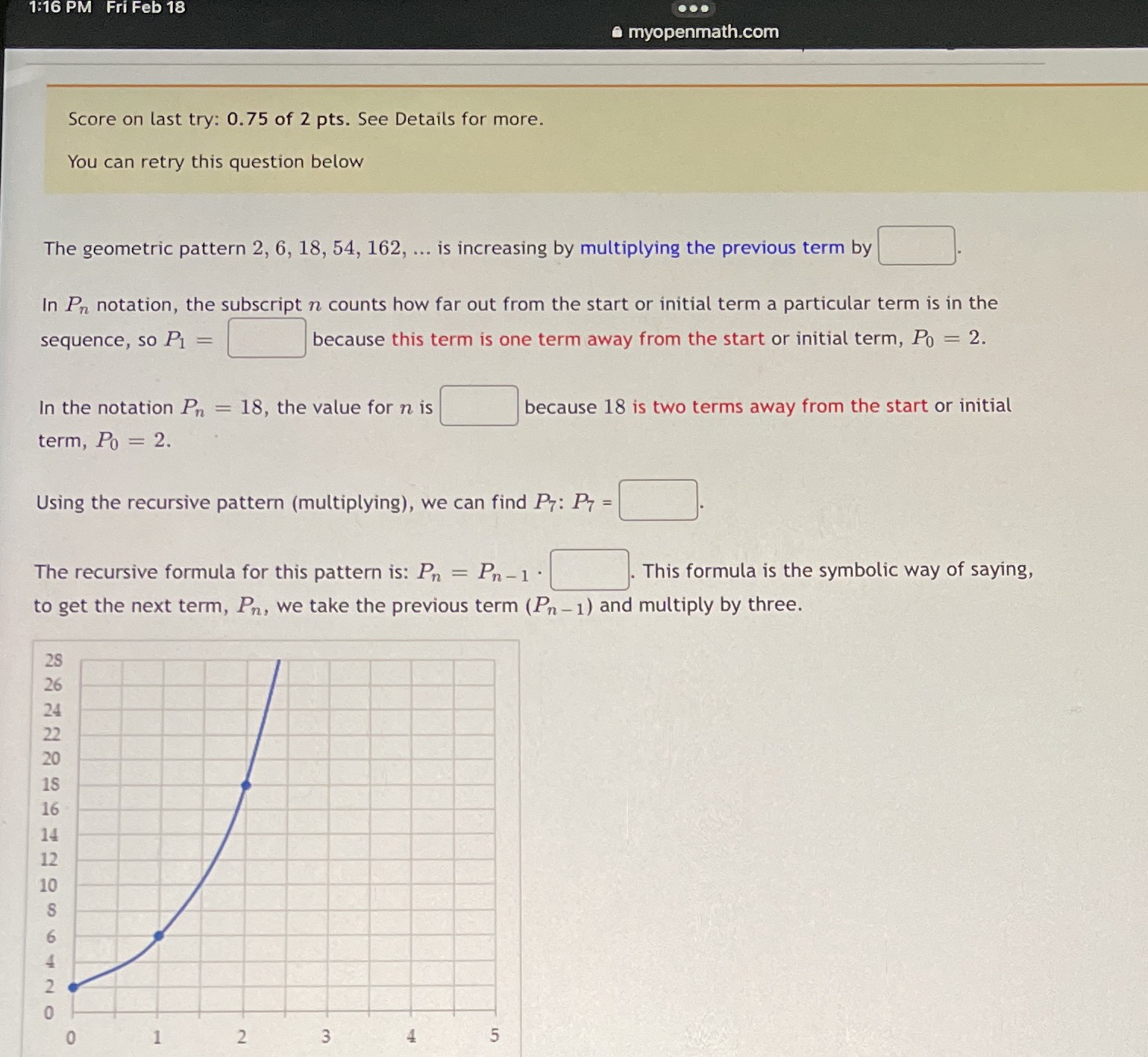 Need help solving blanks 1:16 PM Fri Feb 18 ...