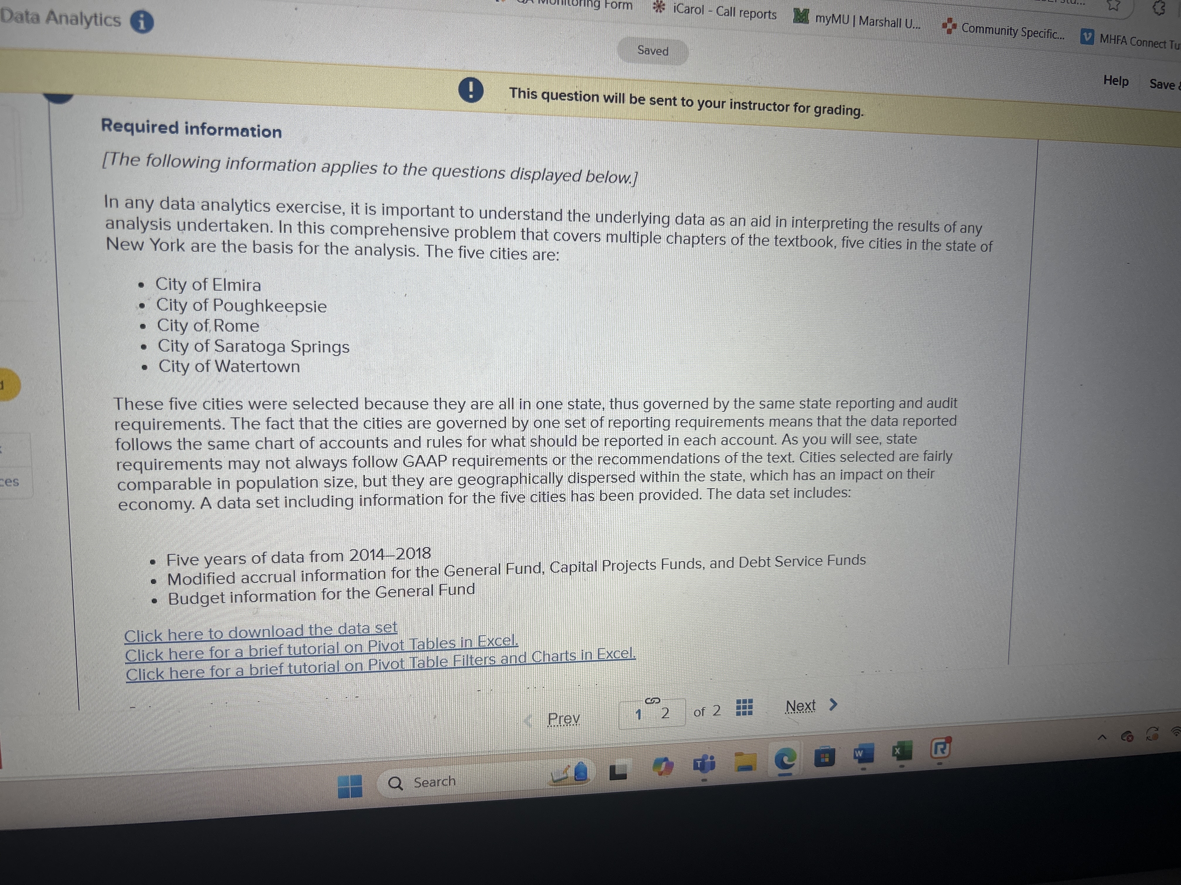 Data Analytics i ng Form iCarol - Call reports M