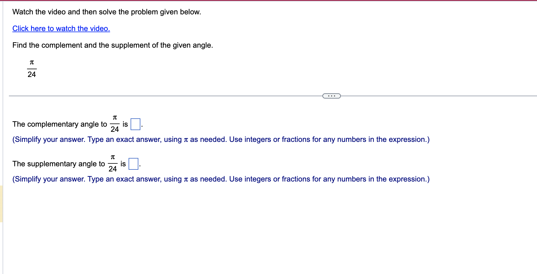 Watch the video and then solve the problem given