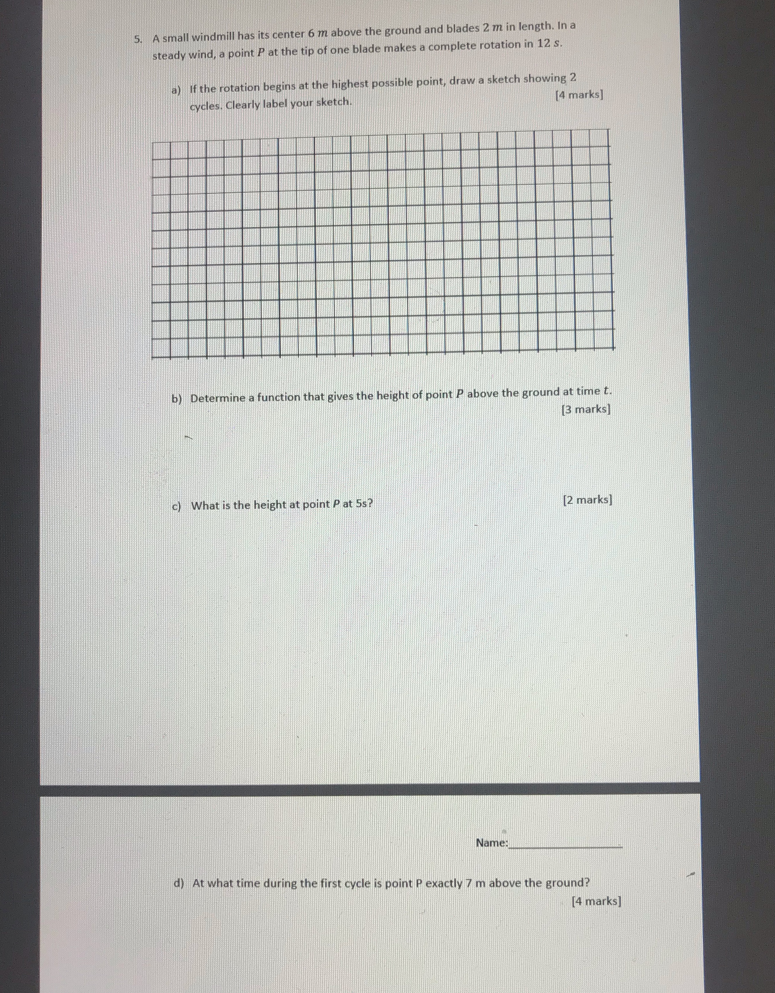 Please help me with this qustion A small windmill