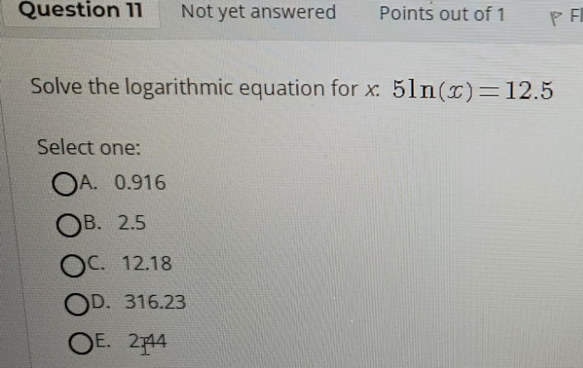 math 30 help Question 11 Not yet answered Points