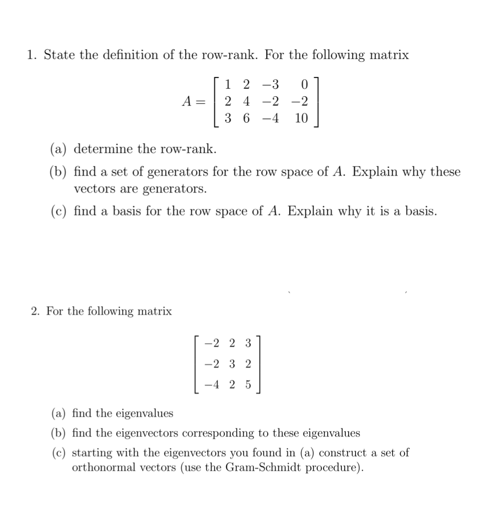I don't know these questions. 1. State the