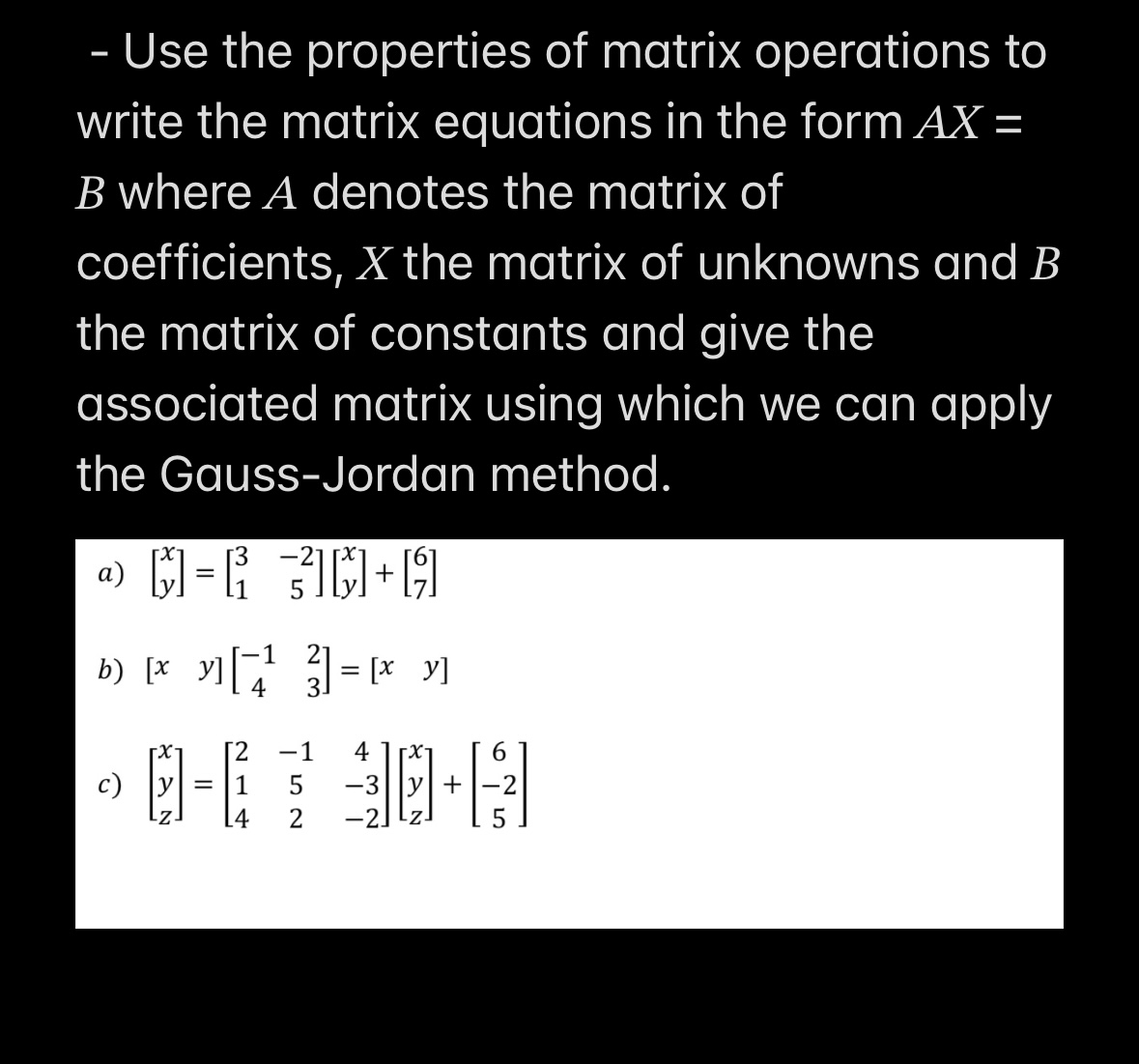 - Among the following augmented matrices,