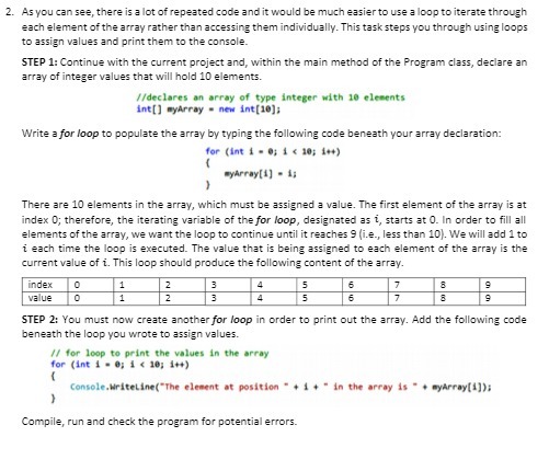 2. As you can see, there is a lot of repeated