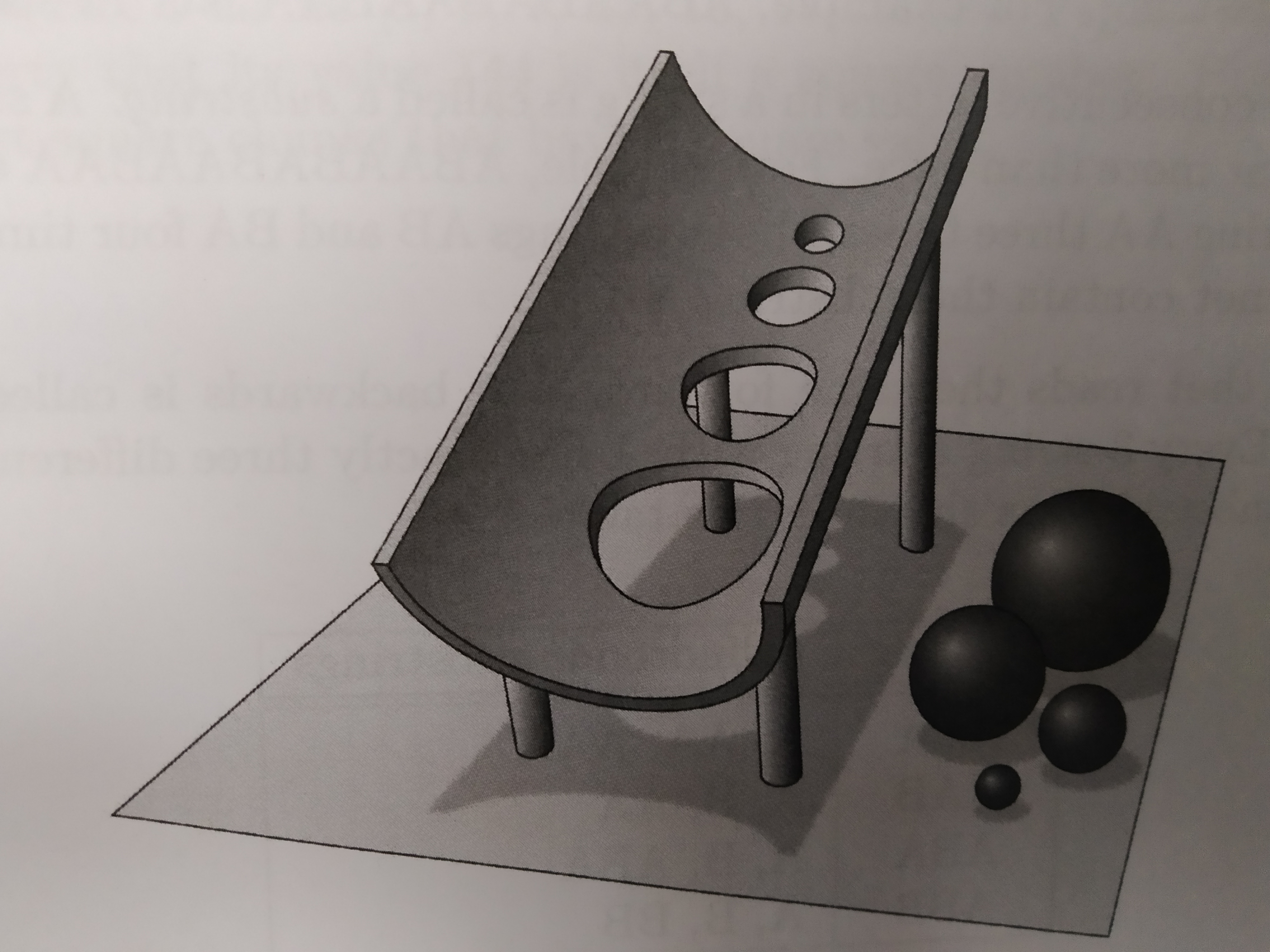 1.A trough has holes with diameter 1, 2, 3, ... ,