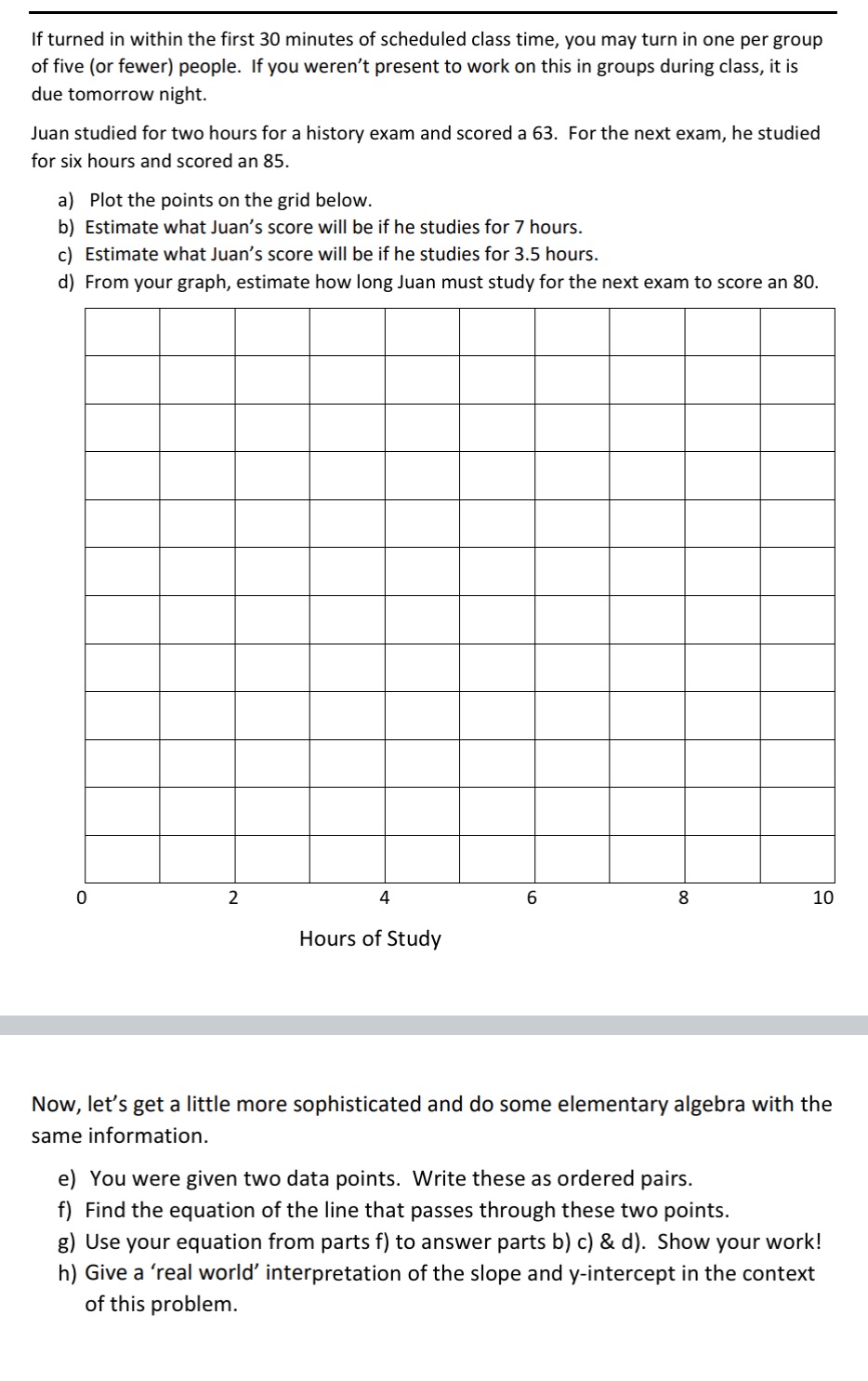 If turned in within the first 30 minutes of