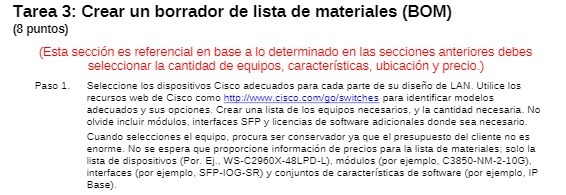 Tarea 3: Crear un borrador de lista de materiales