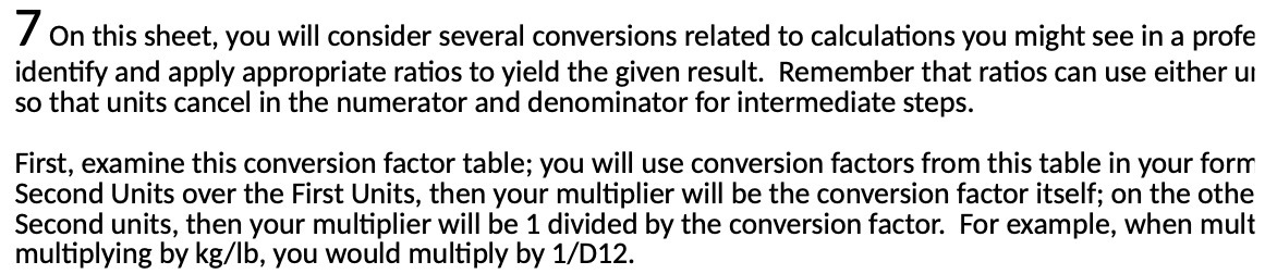 7 On this sheet, you will consider several