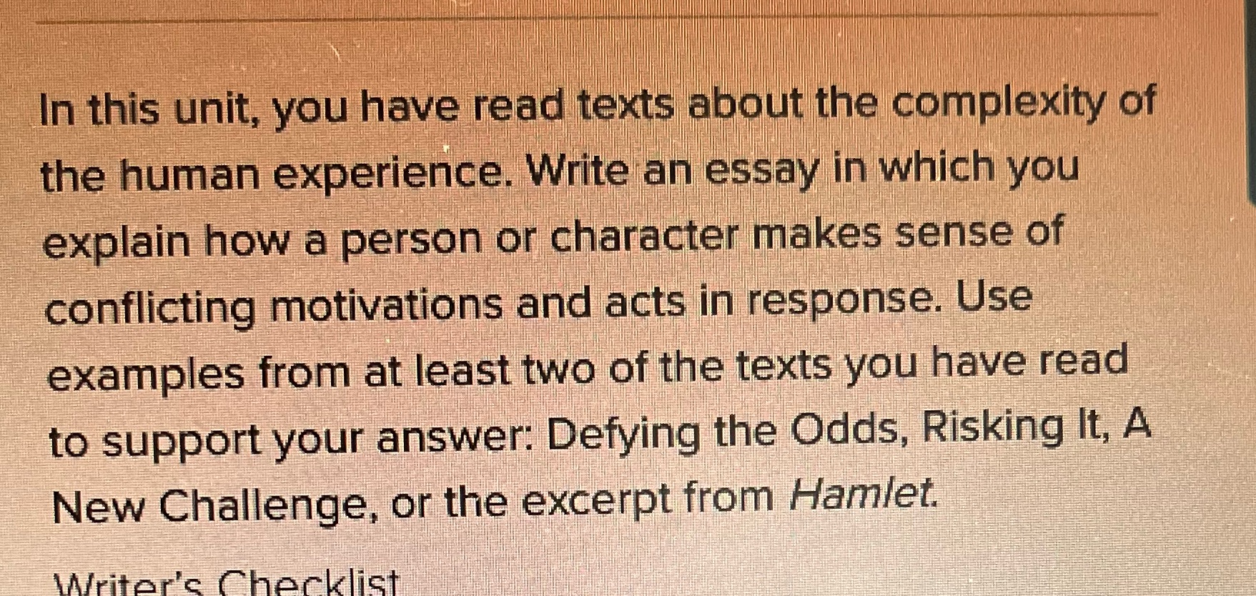 In this unit, you have read texts about the