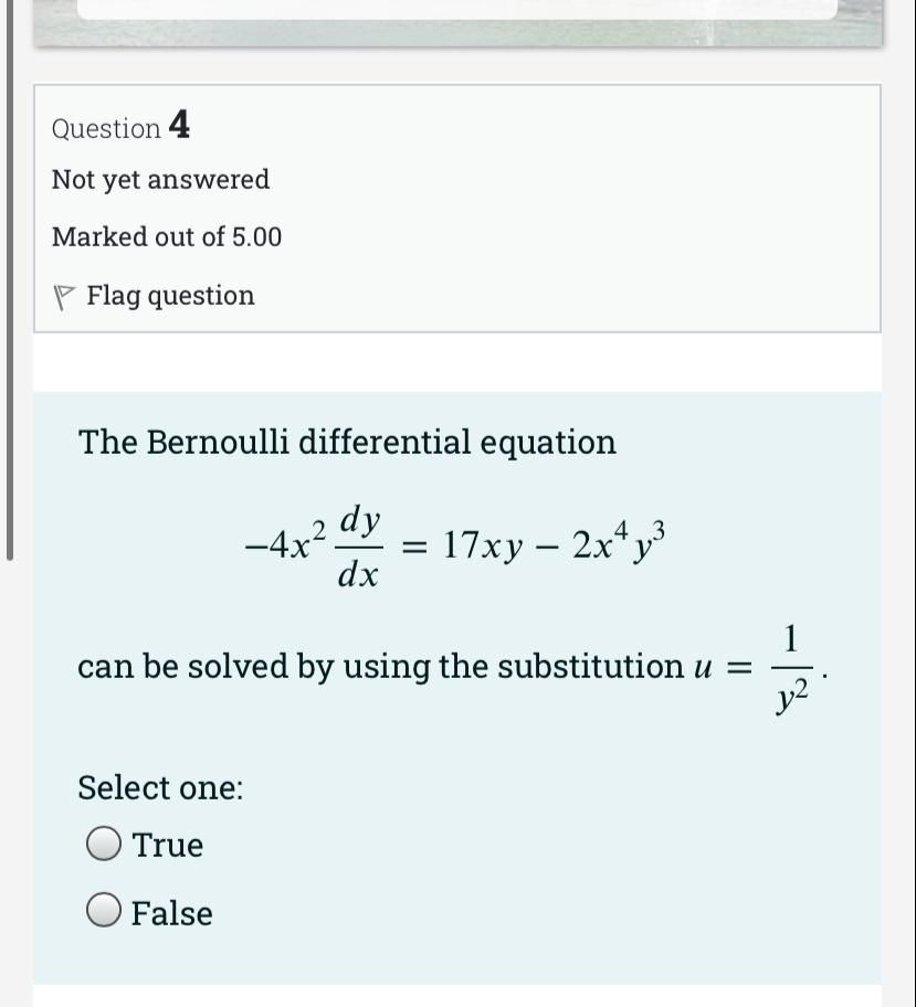 Question 2 Not yet answered Marked out of 5.00 F