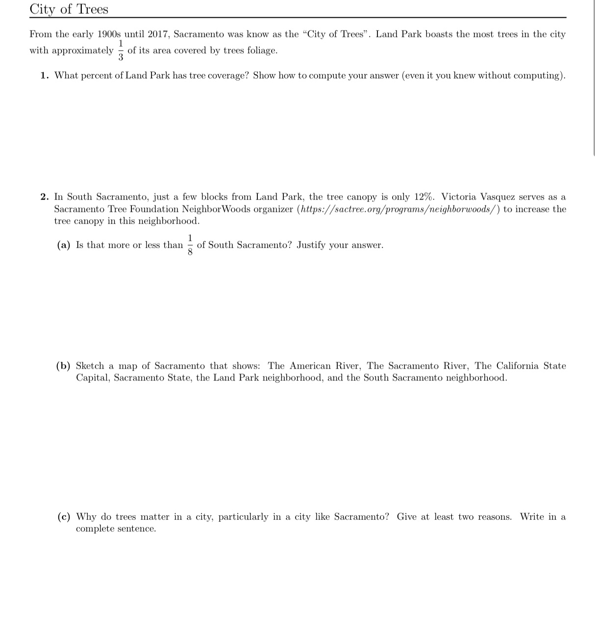 Confused don't understand City of Trees From the