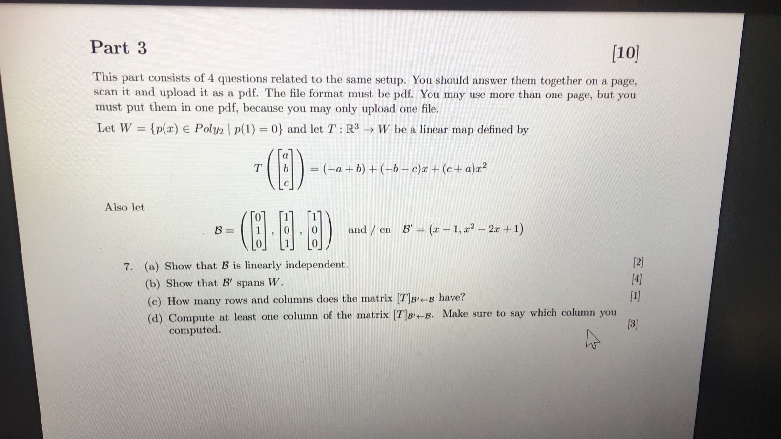 please solve it on page part c and d only on page