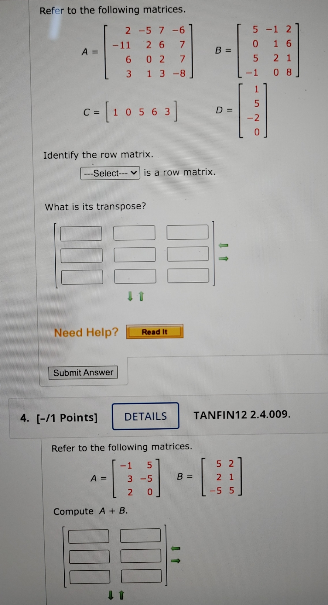 Finite Math 200 Question Help Refer to the