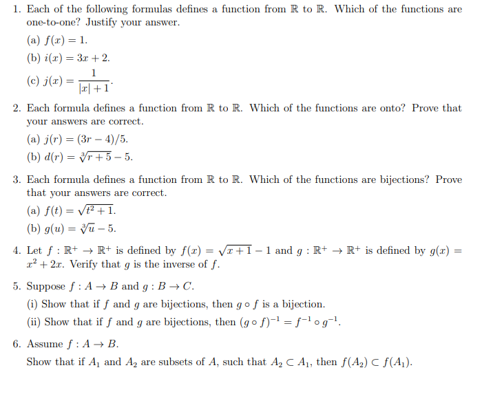 1. Each of the following formulas defines a