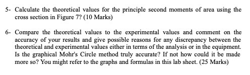 5- Calculate the theoretical values for the