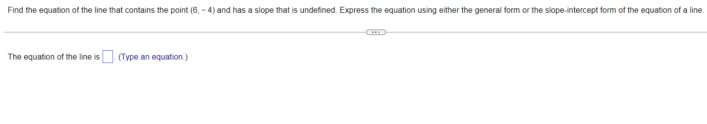 Find an equation for the line with the given